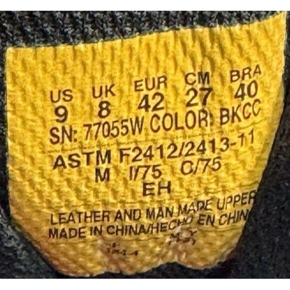 Skechers Cankton Steel Toe Sneakers Shoes Men\'s 9 W Leather Work main image 4